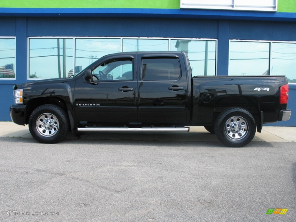 2007 Silverado 1500 LT Crew Cab 4x4 - Black / Ebony Black photo #2