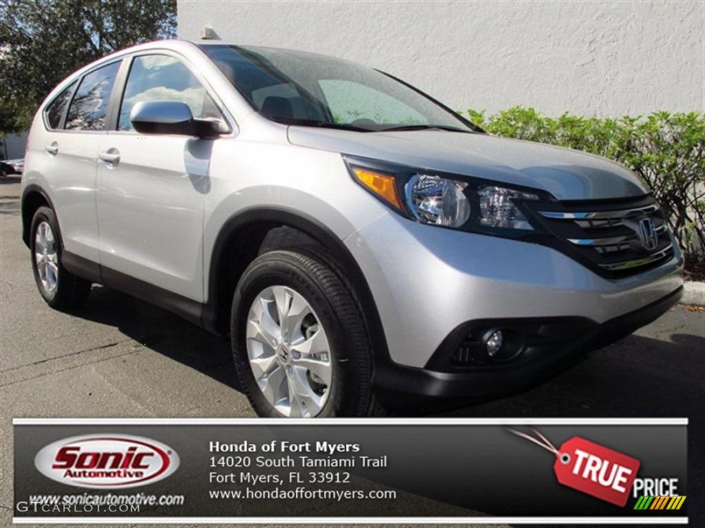 2013 CR-V EX AWD - Alabaster Silver Metallic / Black photo #1