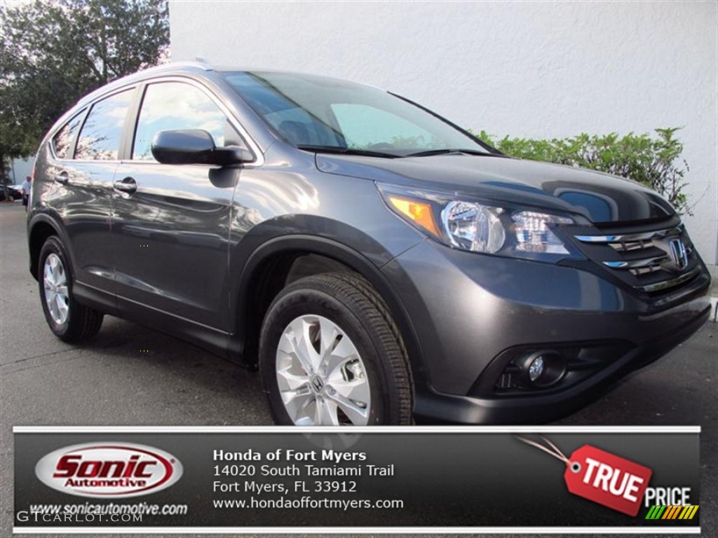 2013 CR-V EX-L AWD - Polished Metal Metallic / Gray photo #1