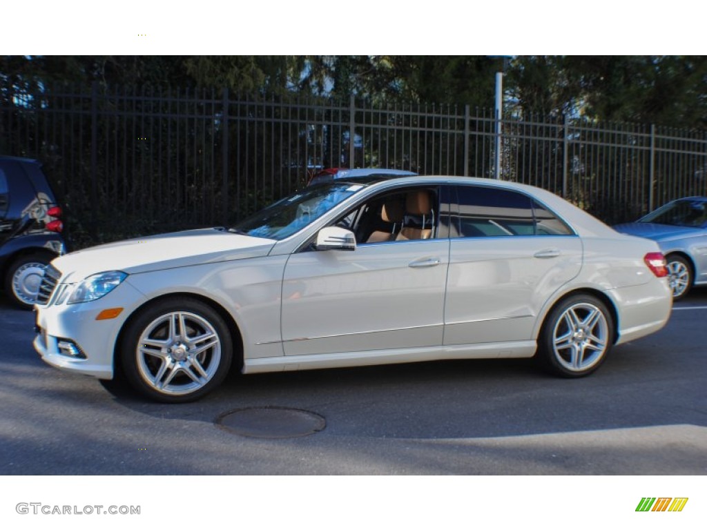 2011 E 350 4Matic Sedan - Arctic White / Natural Beige/Black photo #3