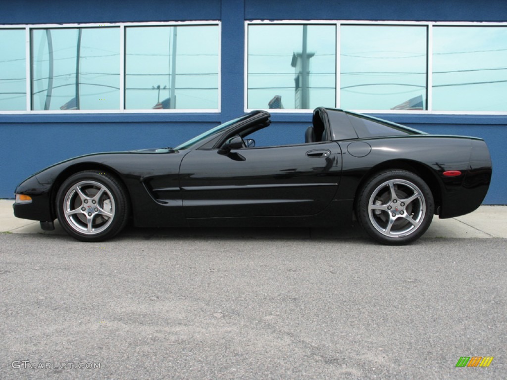 2002 Corvette Coupe - Black / Black photo #2