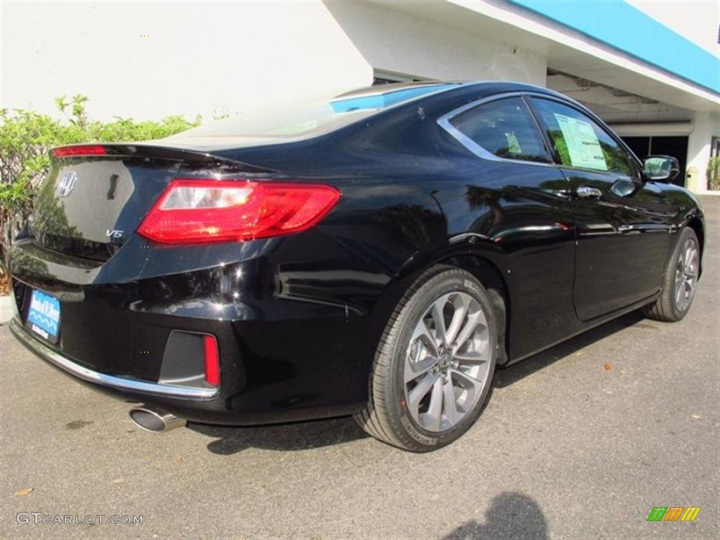 2013 Accord EX-L V6 Coupe - Crystal Black Pearl / Black photo #3