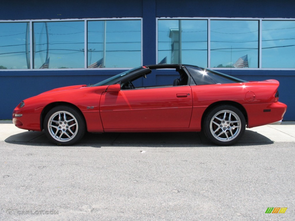 2001 Camaro SS Coupe - Bright Rally Red / Ebony photo #2