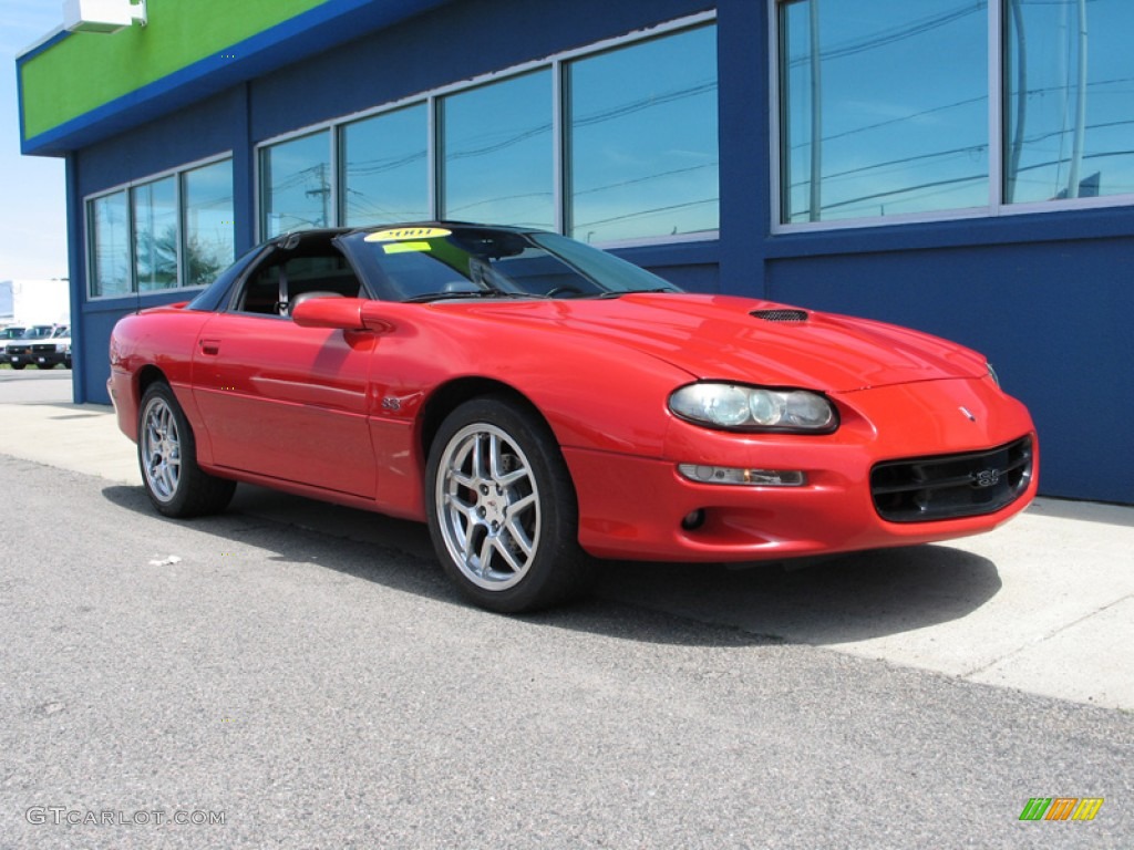 Bright Rally Red 2001 Chevrolet Camaro SS Coupe Exterior Photo #74989906
