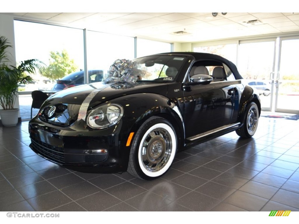 Black 2013 Volkswagen Beetle 2.5L Convertible 50s Edition Exterior Photo #74990356