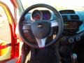 2013 Chevrolet Spark Red/Red Interior Steering Wheel Photo