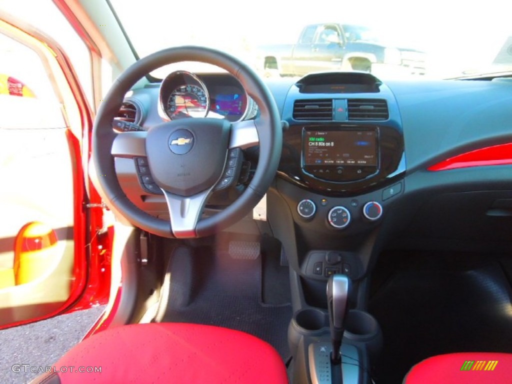 2013 Chevrolet Spark LT Red/Red Dashboard Photo #74993457