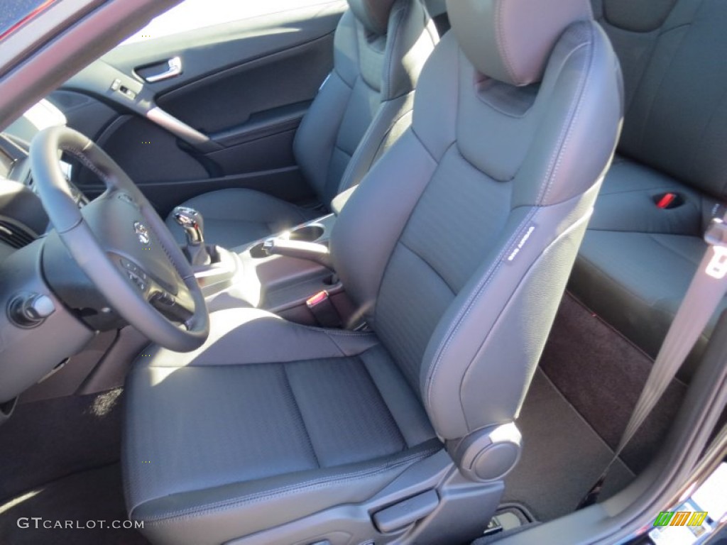 Black Leather Interior 2013 Hyundai Genesis Coupe 3.8 Track Photo #74995108