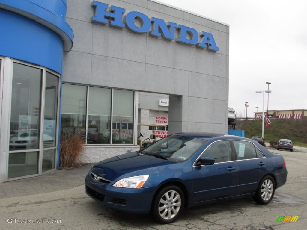 2006 Accord EX-L V6 Sedan - Sapphire Blue Pearl / Black photo #1