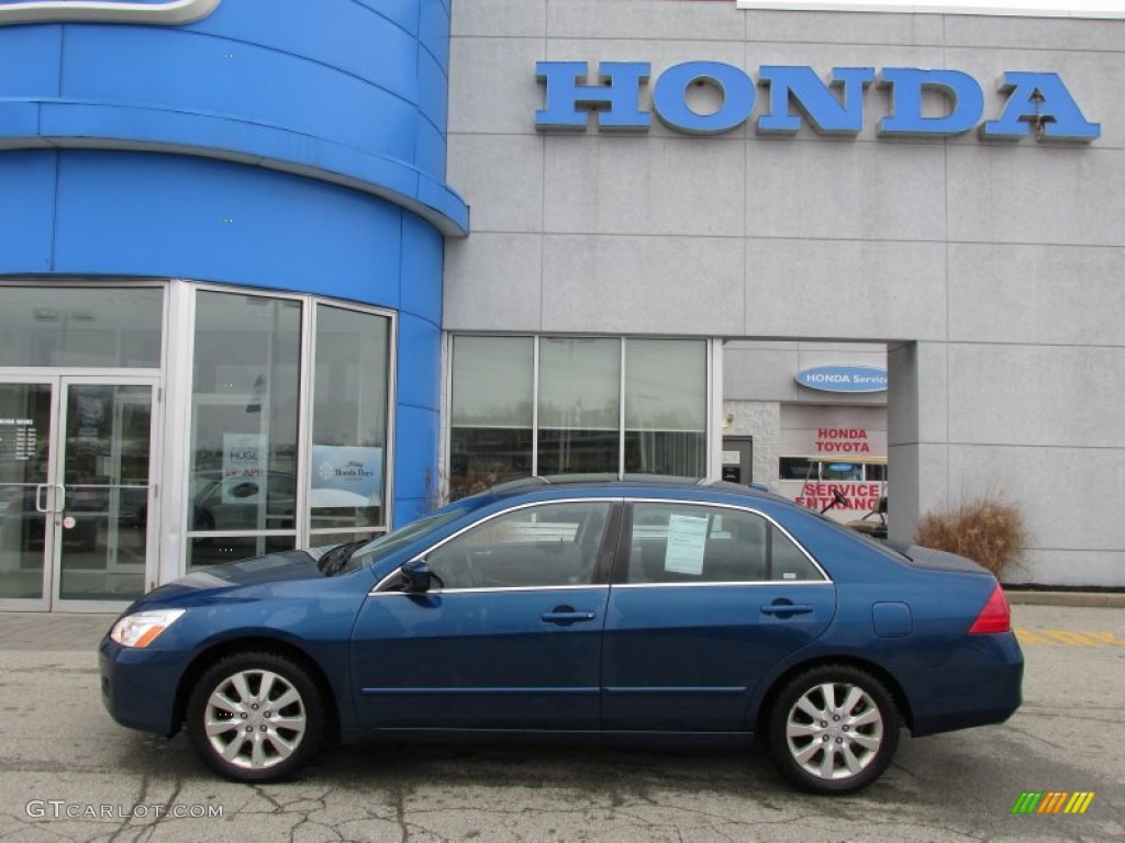 2006 Accord EX-L V6 Sedan - Sapphire Blue Pearl / Black photo #2