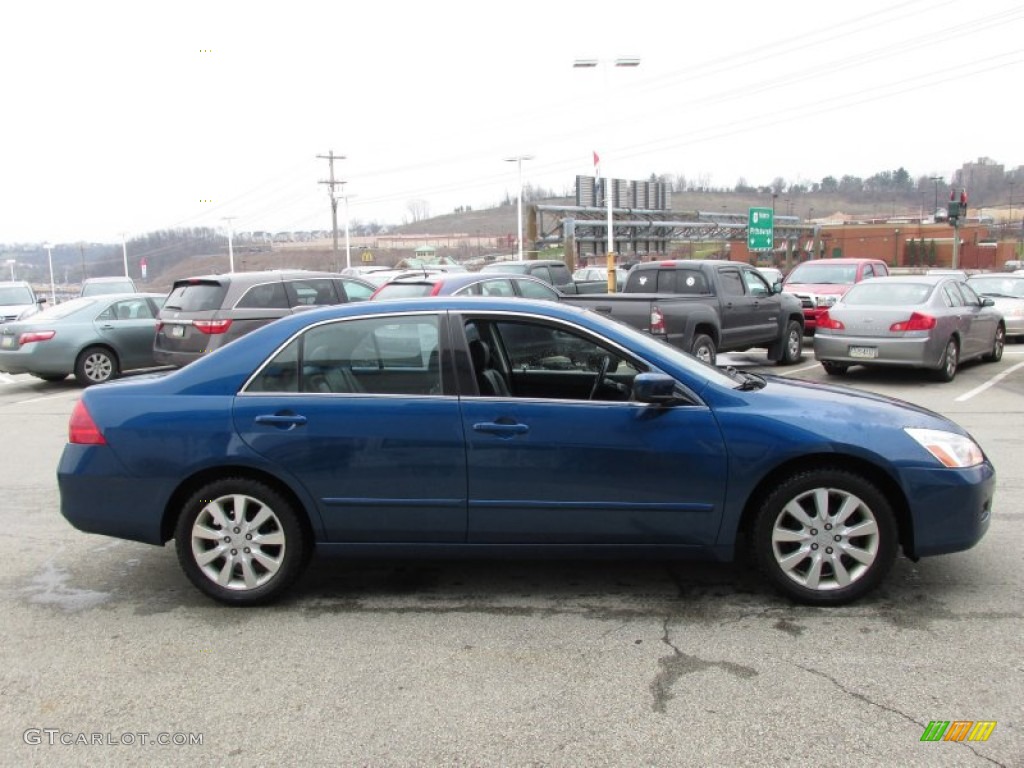 2006 Accord EX-L V6 Sedan - Sapphire Blue Pearl / Black photo #7
