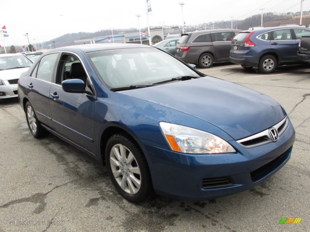 2006 Accord EX-L V6 Sedan - Sapphire Blue Pearl / Black photo #8