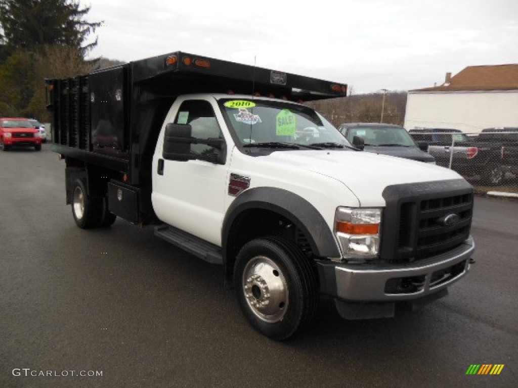 Oxford White 2010 Ford F450 Super Duty Regular Cab 4x4 Chassis Dump Truck Exterior Photo #74997287