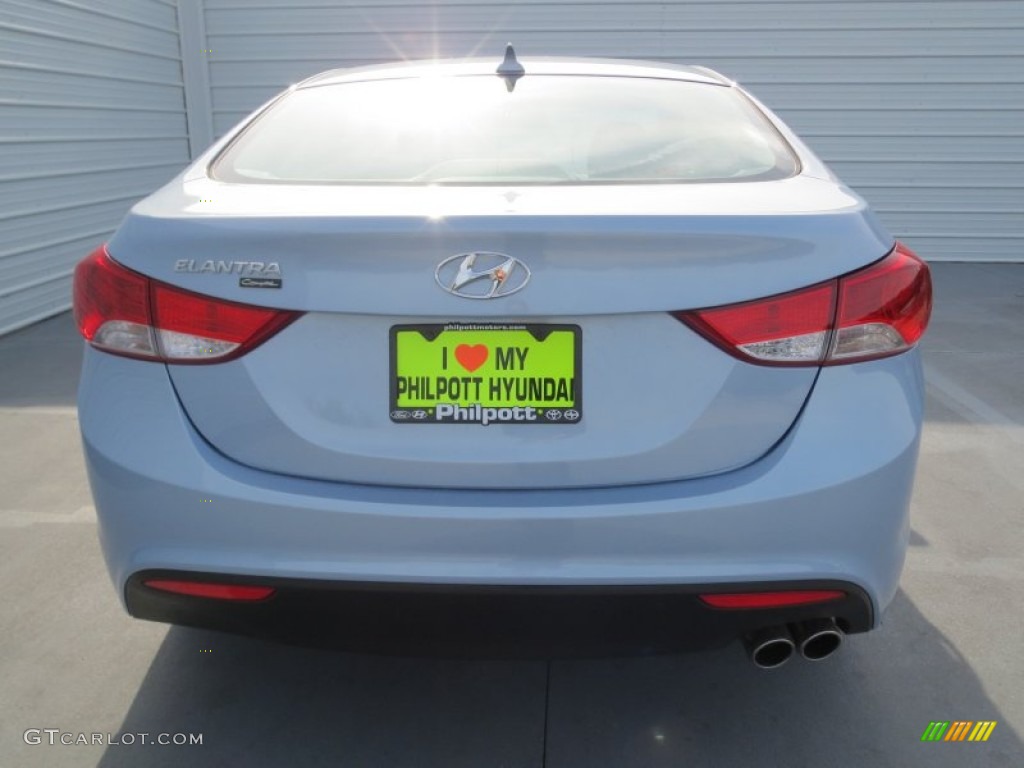 2013 Elantra Coupe GS - Blue Sky Metallic / Gray photo #4