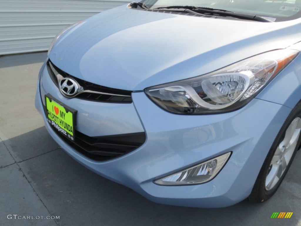2013 Elantra Coupe GS - Blue Sky Metallic / Gray photo #9