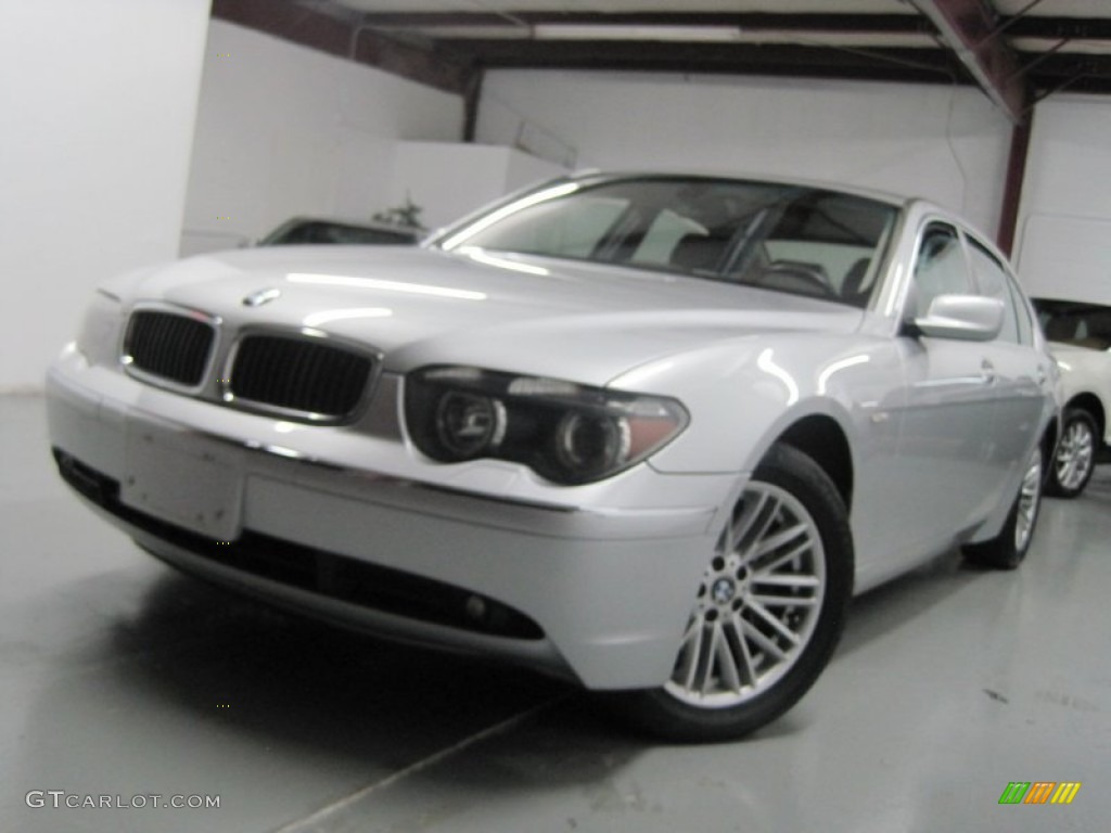 2004 7 Series 745Li Sedan - Titanium Silver Metallic / Basalt Grey/Flannel Grey photo #3