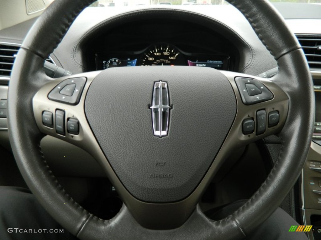 2011 Lincoln MKX FWD Medium Light Stone Steering Wheel Photo #74998584