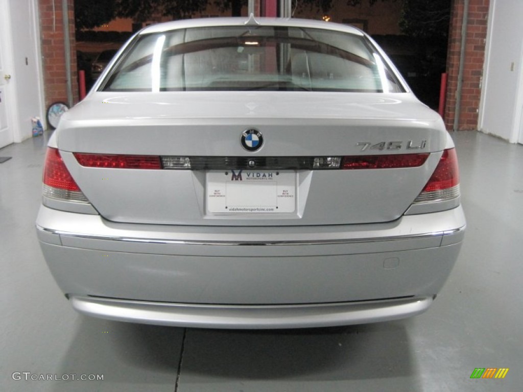 2004 7 Series 745Li Sedan - Titanium Silver Metallic / Basalt Grey/Flannel Grey photo #18