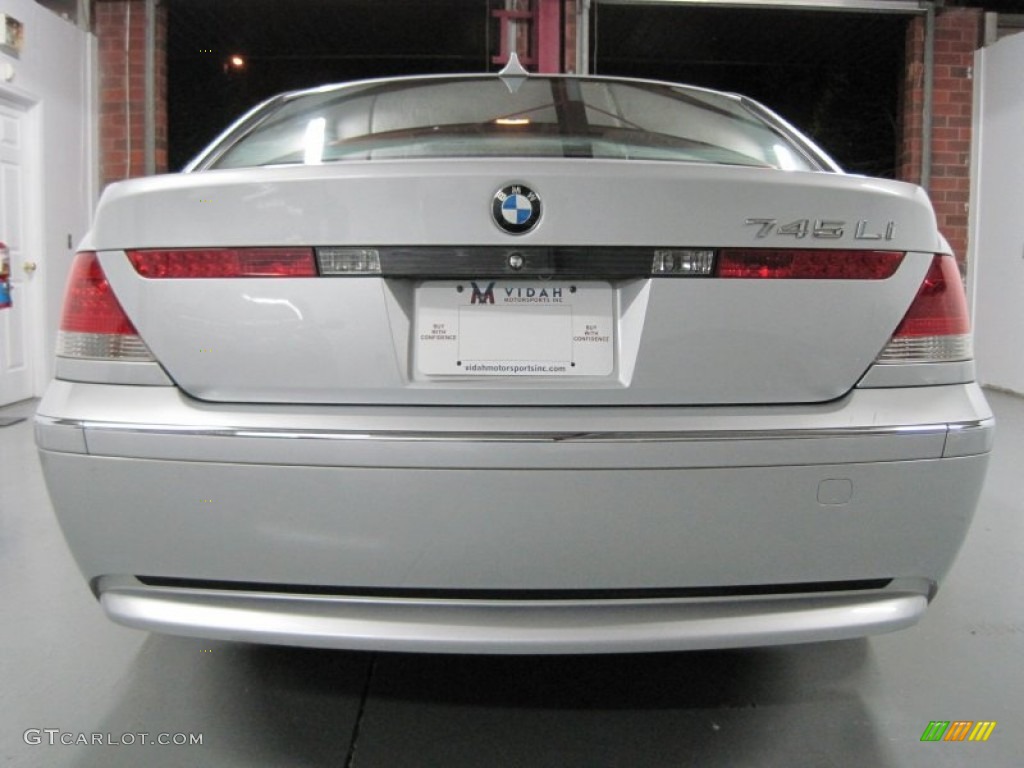 2004 7 Series 745Li Sedan - Titanium Silver Metallic / Basalt Grey/Flannel Grey photo #19