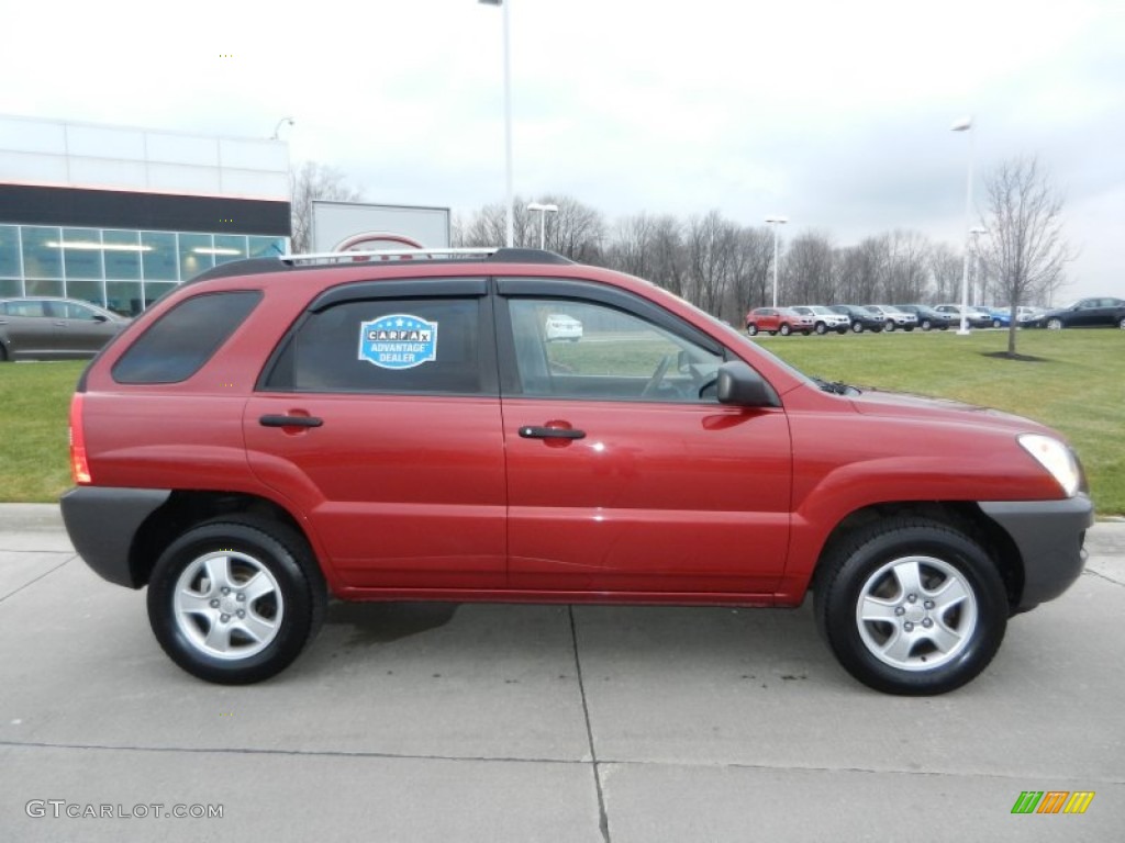 Volcanic Red 2007 Kia Sportage LX Exterior Photo #74999068