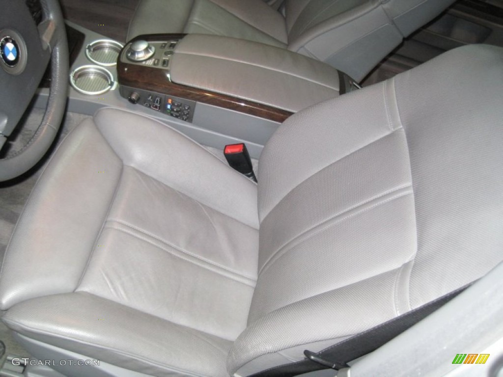 2004 7 Series 745Li Sedan - Titanium Silver Metallic / Basalt Grey/Flannel Grey photo #31