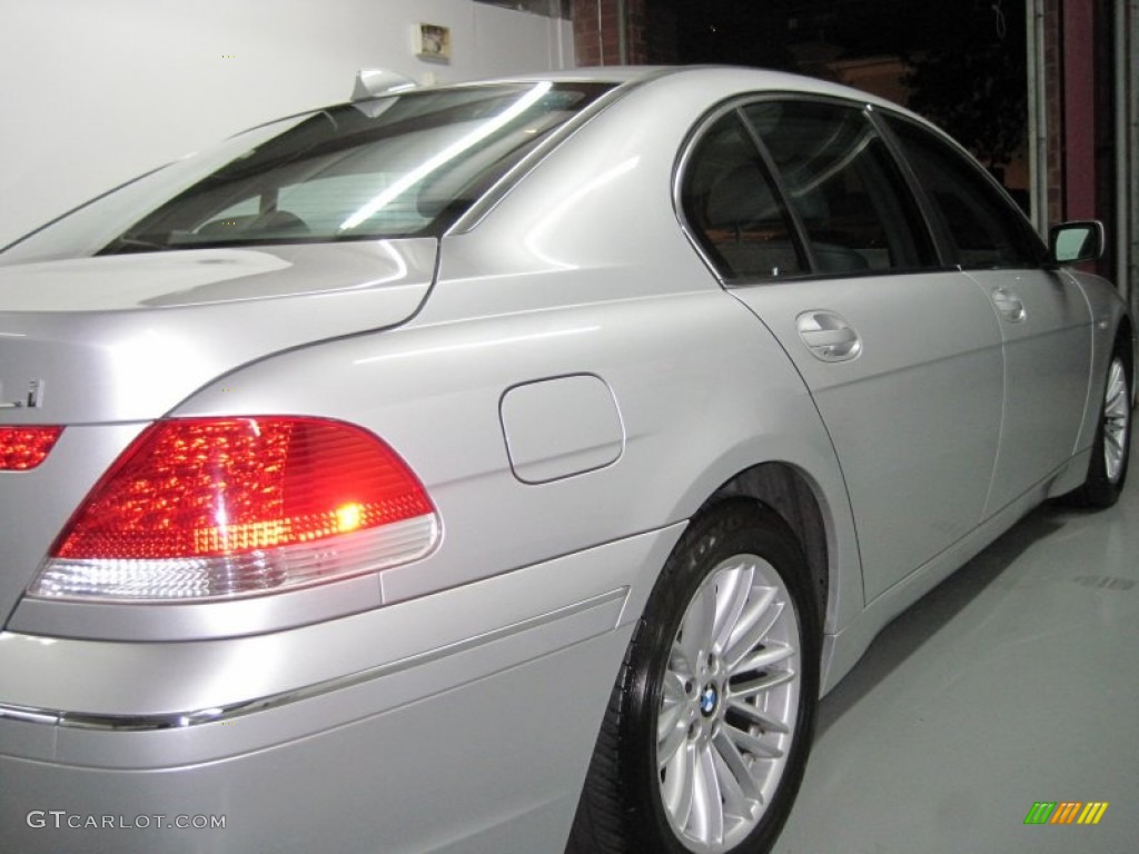 2004 7 Series 745Li Sedan - Titanium Silver Metallic / Basalt Grey/Flannel Grey photo #47