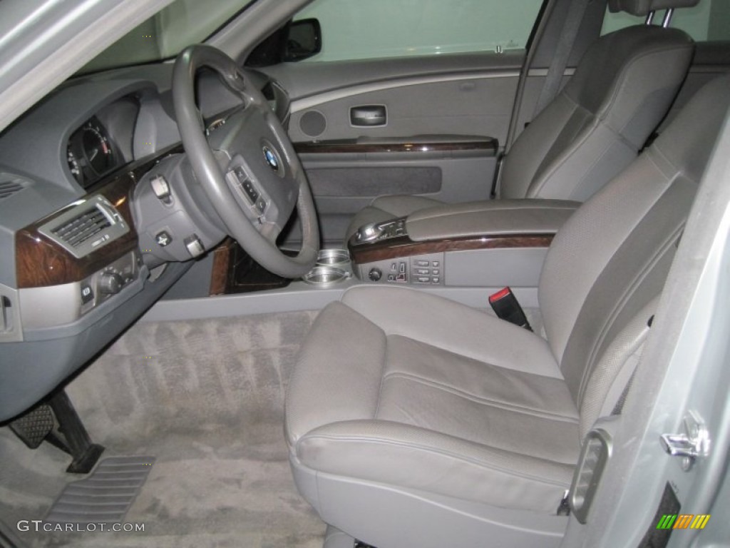2004 7 Series 745Li Sedan - Titanium Silver Metallic / Basalt Grey/Flannel Grey photo #48