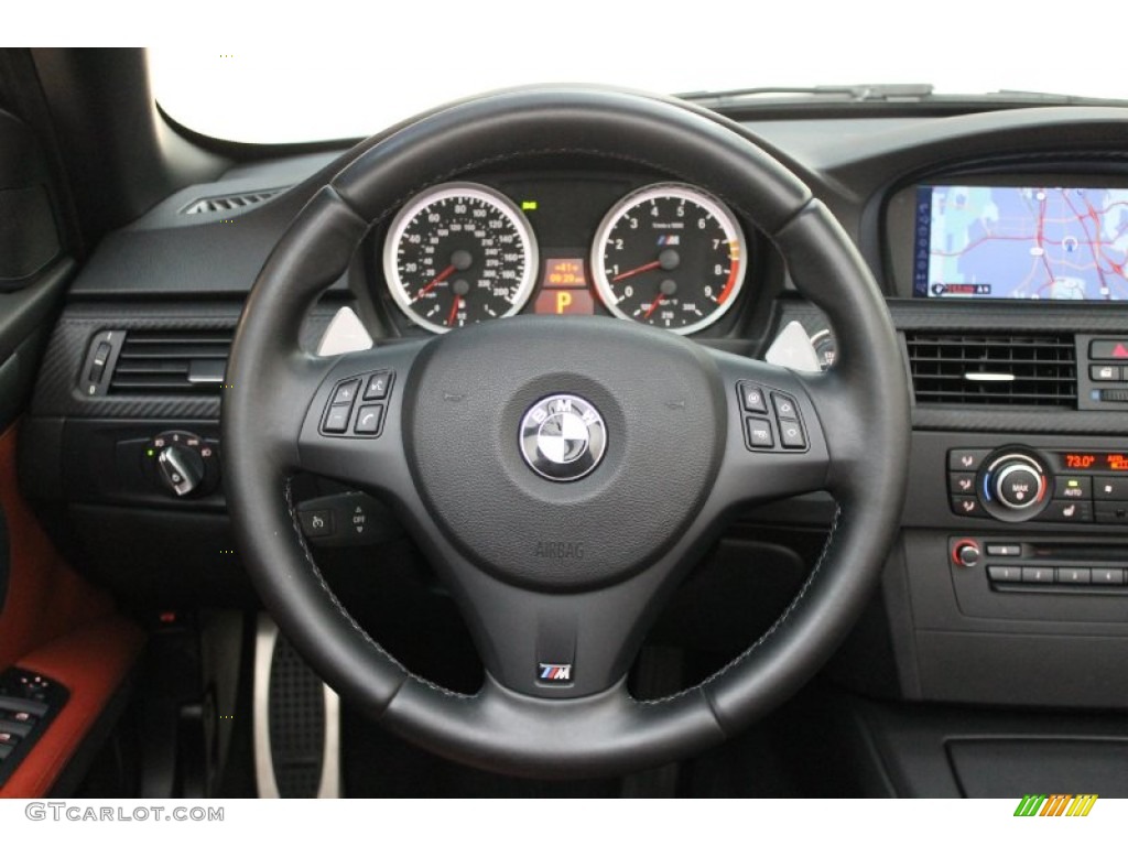 2011 BMW M3 Convertible Fox Red Novillo Leather Steering Wheel Photo #74999765