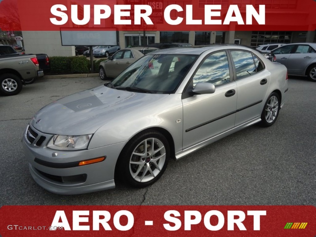 2004 9-3 Aero Sedan - Silver Metallic / Slate Gray photo #1