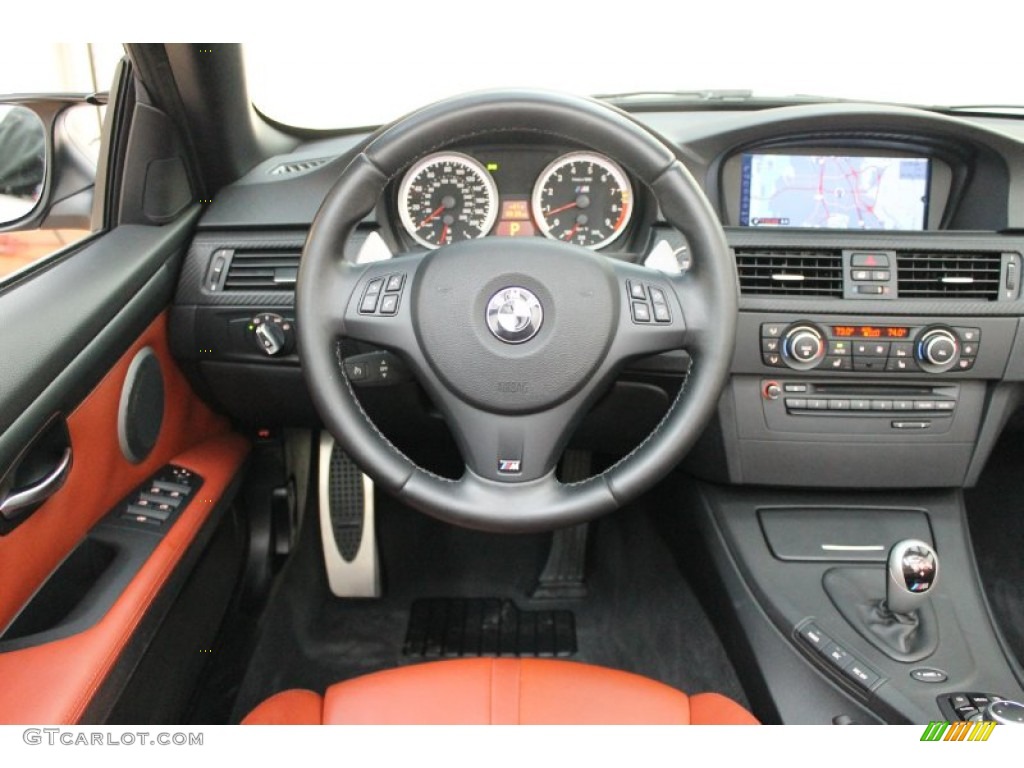 2011 BMW M3 Convertible Fox Red Novillo Leather Dashboard Photo #75000076