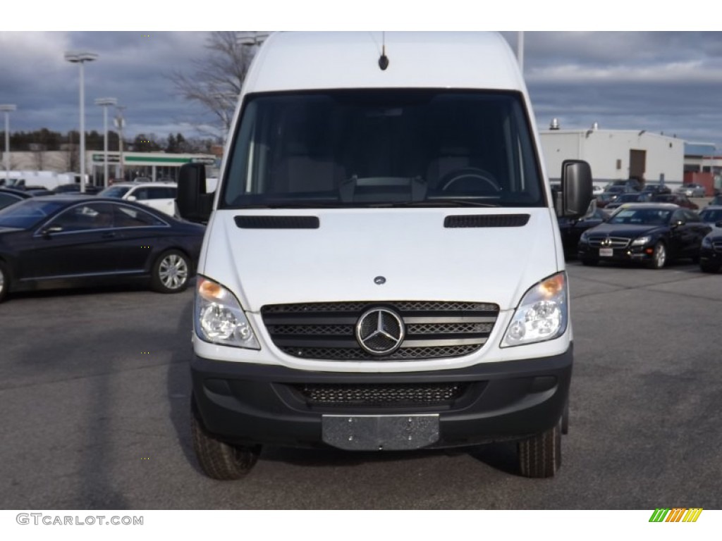 2012 Sprinter 3500 High Roof Extended Cargo Van - Arctic White / Lima Black Fabric photo #5