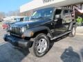 2010 Natural Green Pearl Jeep Wrangler Unlimited Sport 4x4  photo #2