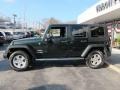 2010 Natural Green Pearl Jeep Wrangler Unlimited Sport 4x4  photo #9