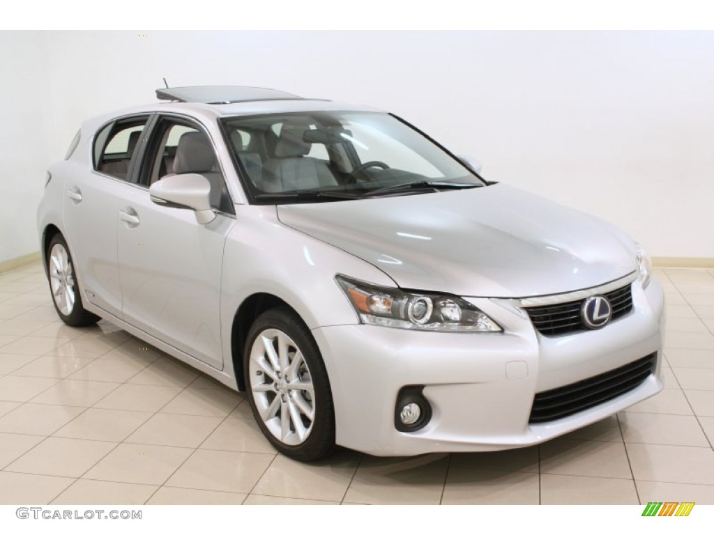 Tungsten Silver Pearl 2012 Lexus CT 200h Hybrid Premium Exterior Photo #75002468