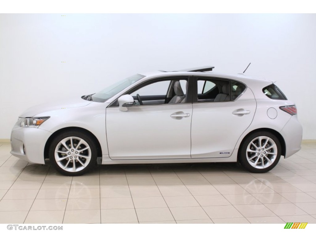 Tungsten Silver Pearl 2012 Lexus CT 200h Hybrid Premium Exterior Photo #75002527
