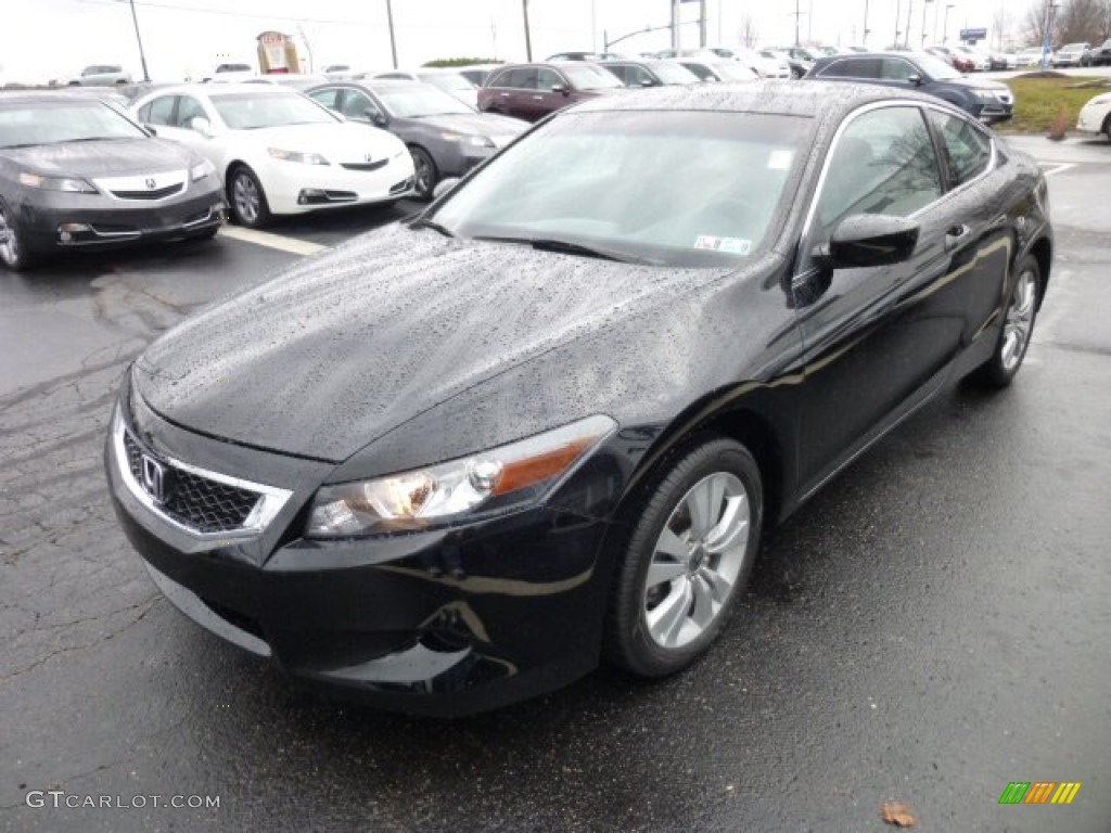 2009 Accord EX-L Coupe - Crystal Black Pearl / Black photo #3