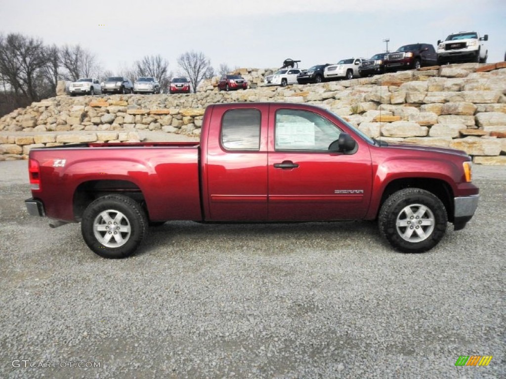 2013 Sierra 1500 SLE Extended Cab 4x4 - Sonoma Red Metallic / Ebony photo #1