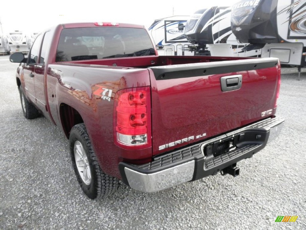 2013 Sierra 1500 SLE Extended Cab 4x4 - Sonoma Red Metallic / Ebony photo #15