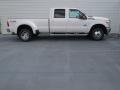 2013 White Platinum Metallic Tri-Coat Ford F350 Super Duty Lariat Crew Cab 4x4 Dually  photo #2