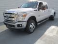 2013 White Platinum Metallic Tri-Coat Ford F350 Super Duty Lariat Crew Cab 4x4 Dually  photo #6