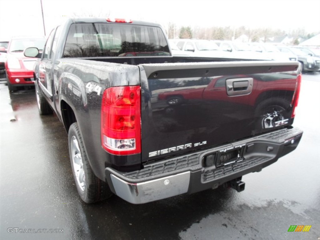 2013 Sierra 1500 SLE Extended Cab 4x4 - Graphite Blue Metallic / Ebony photo #5