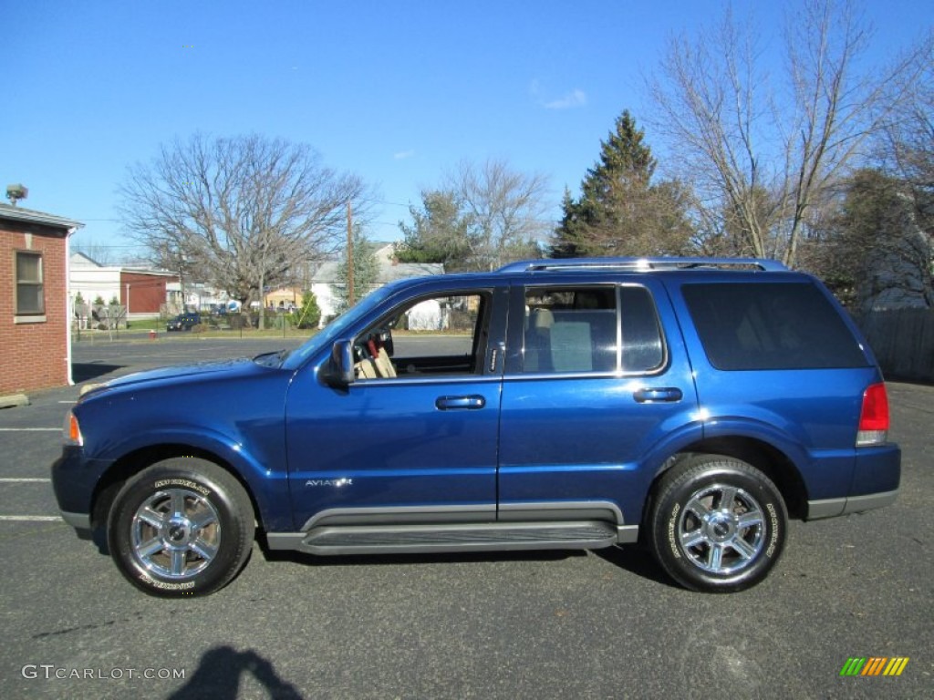 2005 Aviator Luxury AWD - Dark Blue Pearl Metallic / Camel photo #1