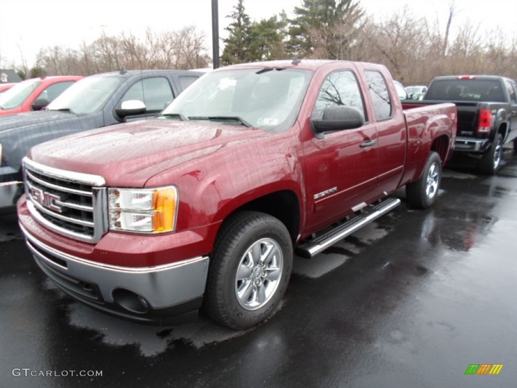 2013 Sierra 1500 SLE Extended Cab 4x4 - Sonoma Red Metallic / Ebony photo #1