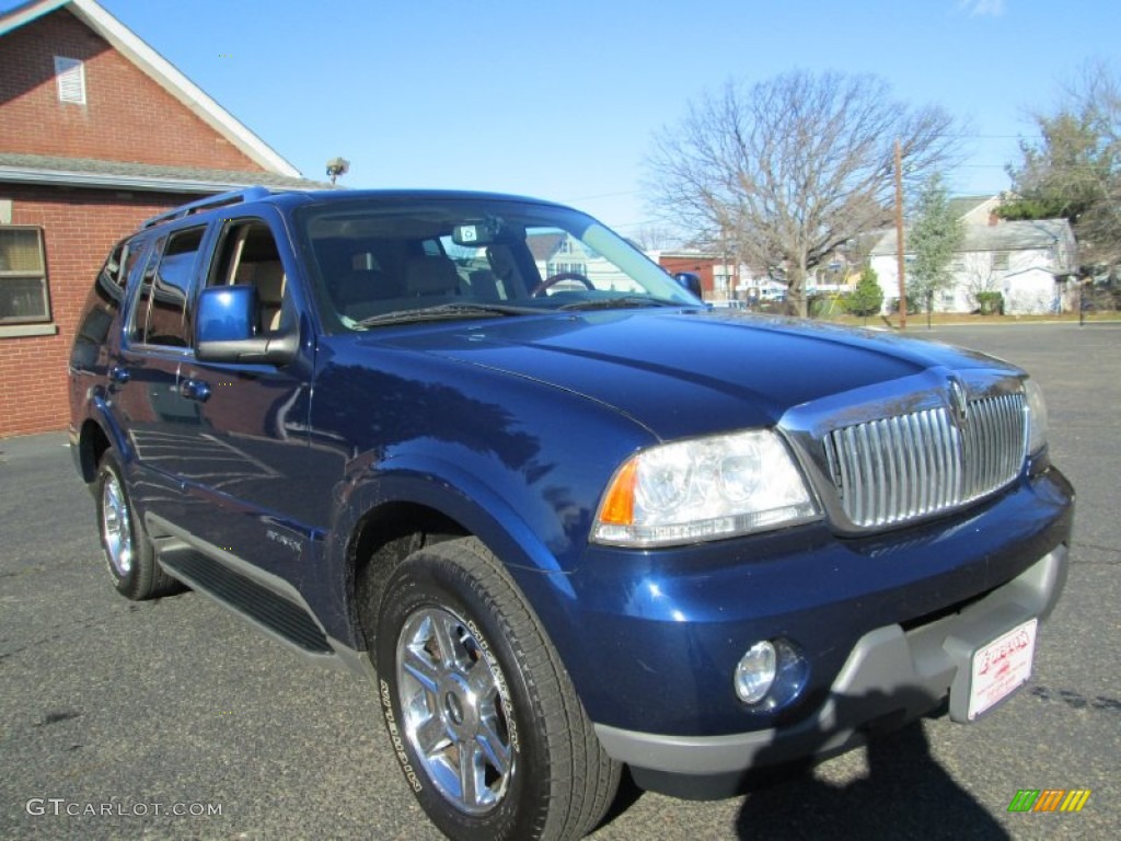 2005 Aviator Luxury AWD - Dark Blue Pearl Metallic / Camel photo #11