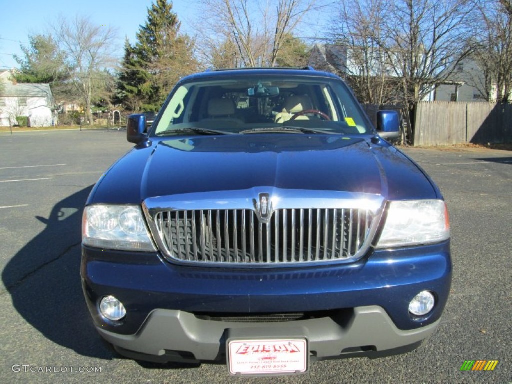 2005 Aviator Luxury AWD - Dark Blue Pearl Metallic / Camel photo #12