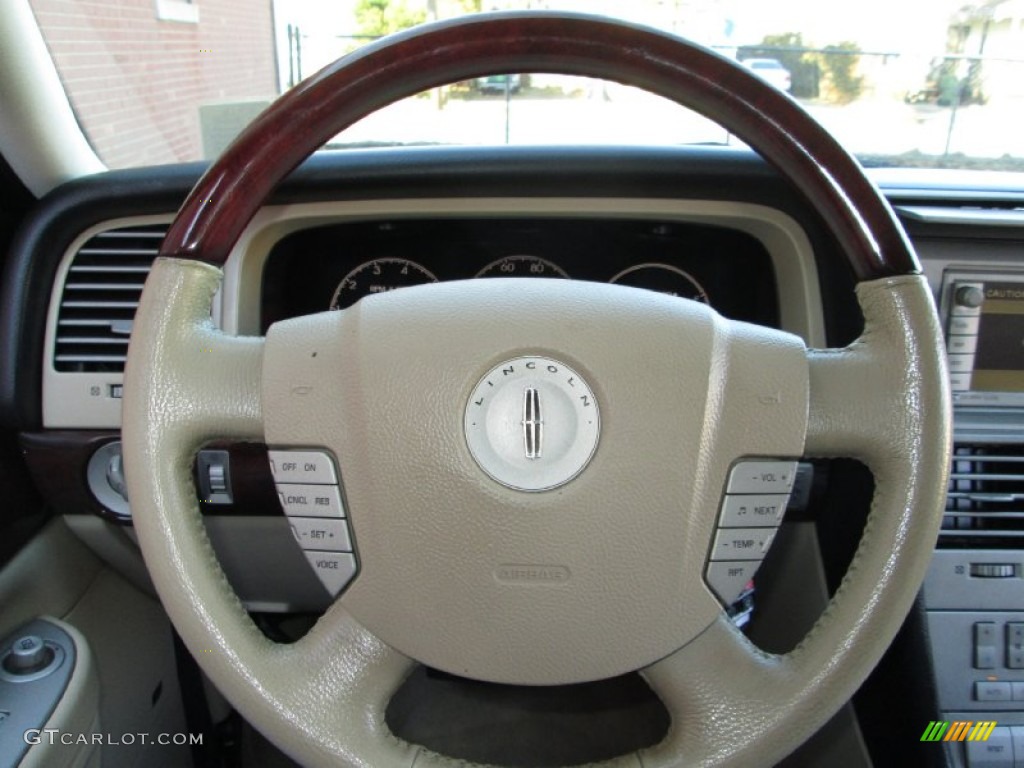 2005 Lincoln Aviator Luxury AWD Camel Steering Wheel Photo #75006580