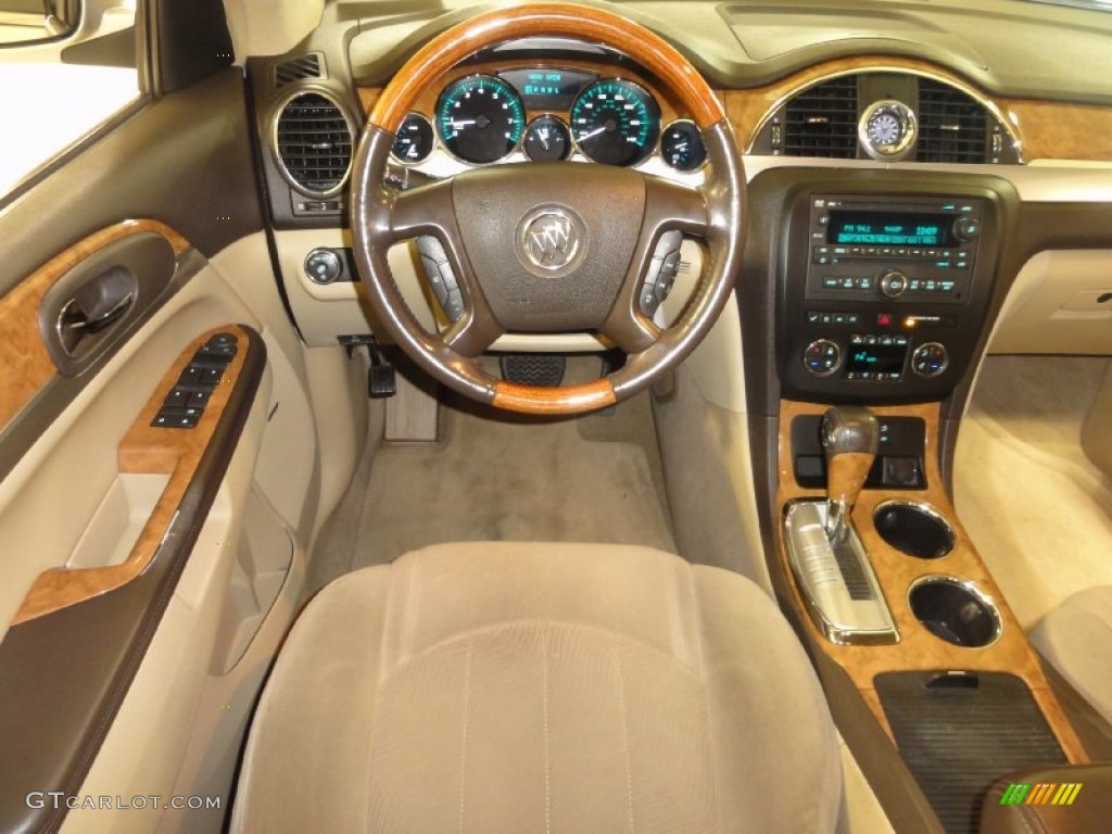 2009 Buick Enclave CX AWD Cocoa/Cashmere Dashboard Photo #75007207
