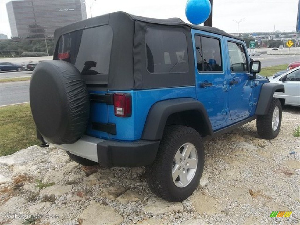 2009 Wrangler Unlimited Rubicon 4x4 - Surf Blue Pearl / Dark Slate Gray/Medium Slate Gray photo #3