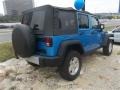 2009 Surf Blue Pearl Jeep Wrangler Unlimited Rubicon 4x4  photo #3