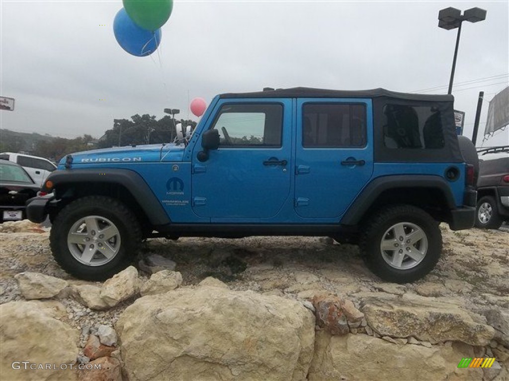 Surf Blue Pearl 2009 Jeep Wrangler Unlimited Rubicon 4x4 Exterior Photo #75008347